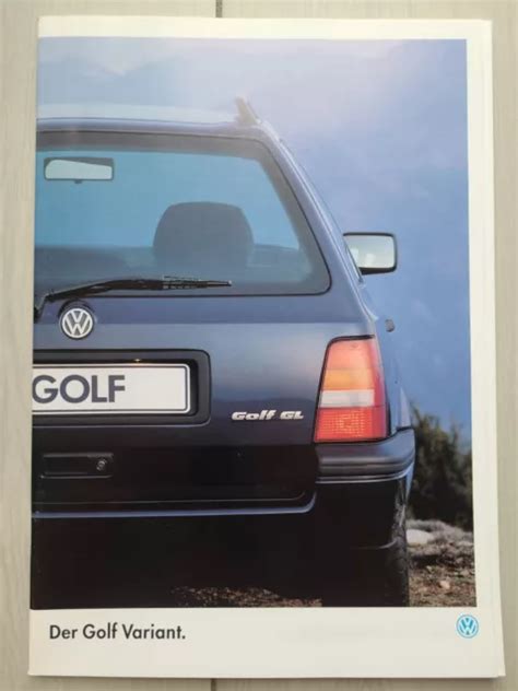 Vw Golf Iii Variant Gtd Special Gl Prospekt Brochure Folleto Opuscolo