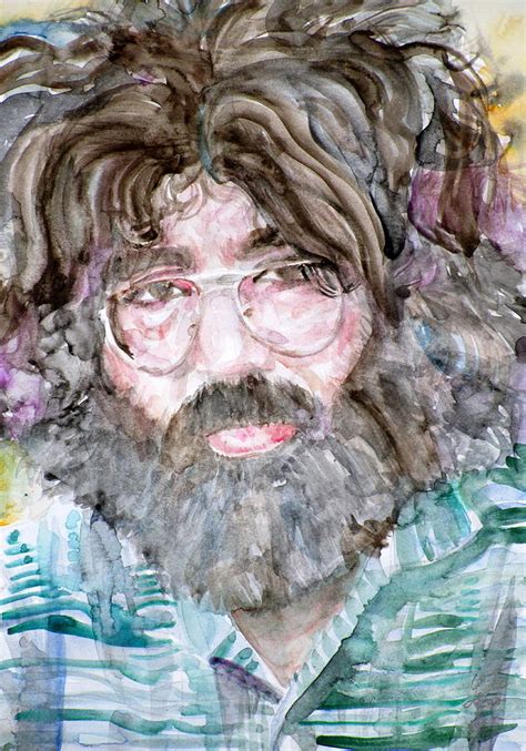 JERRY GARCIA Watercolor Portrait 14 Painting By Fabrizio Cassetta