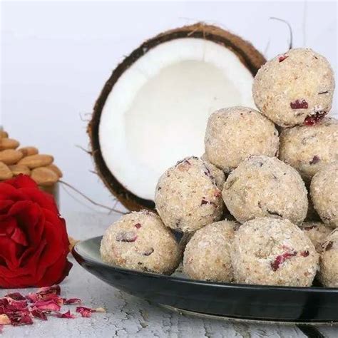 Gluten Free Almond Coconut Ladoo 2 Variants Pack Of 8 MRP Rs 500