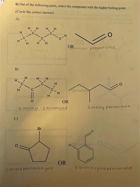 Solved Out Of The Following Pairs Select The Compound Chegg