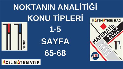 ACİL YAYINLARI 11 SINIF MATEMATİĞİN İLACI SORU TİPİ BANKASI Noktanın