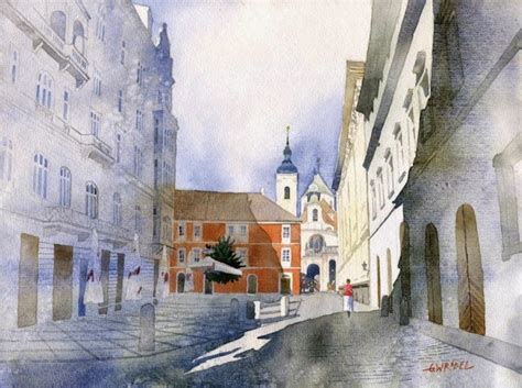 City Watercolor Paintings By Grzegorz Wrobel