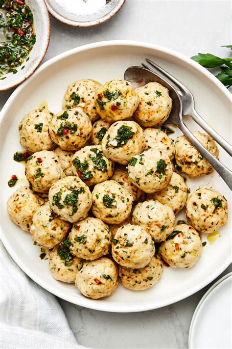 Easy Chicken Meatballs Downshiftology