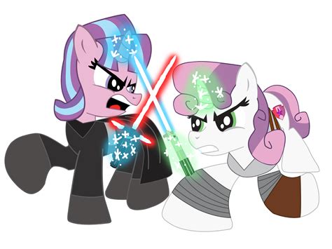 Mlp Star Wars Sweetie Vs Glimmer Vector Version By Ejfirelightningarts