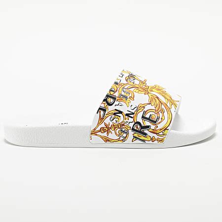 Versace Jeans Couture Claquettes Femme Fondo Slide 74YA3SQ3 Blanc