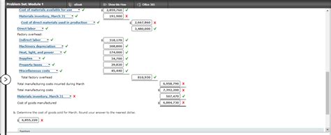 Solved B Determine The Cost Of Goods Sold For March Round