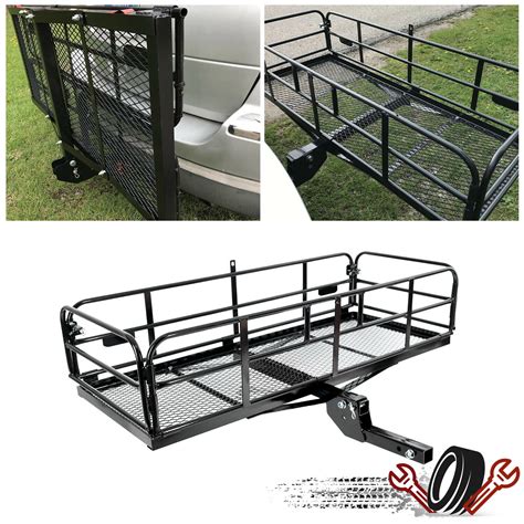 Oklead Lbs Heavy Duty Hitch Mount Cargo Carrier X X Folding