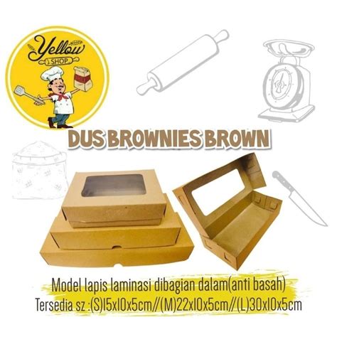 Jual Dus Brownies Coklat Tutup Jendela Mika Lembar Shopee Indonesia