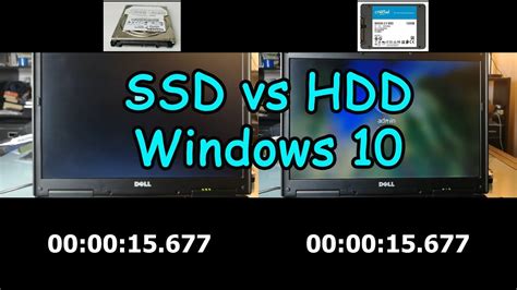 Ssd Vs Hdd Windows 10 Laptop Boot Time Comparison Youtube