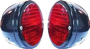 Amazon X Vintage Duolamp Tail Light Black V Rear Stop License