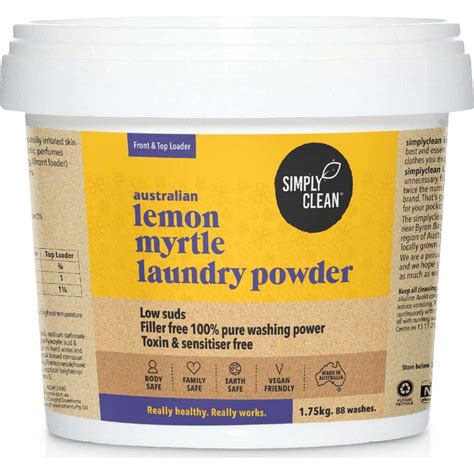 Simply Clean Lemon Myrtle Laundry Powder Kg Woolworths