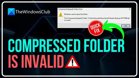 Solve The Compressed Zipped Folder Is Invalid In One Stand