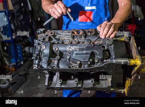 Auto Mechanic Working In Garage Repair Service Stock Photo Alamy