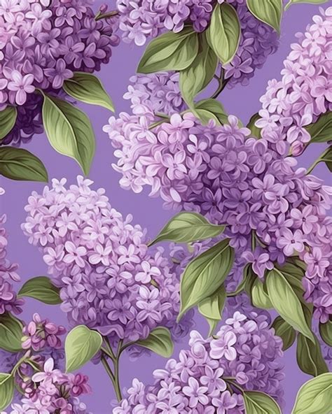 Premium Photo Lilac Seamless Pattern Ai Generated