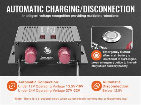 Vevor 250 Amp Dual Battery Smart Isolator 12v24v Universal Vsr