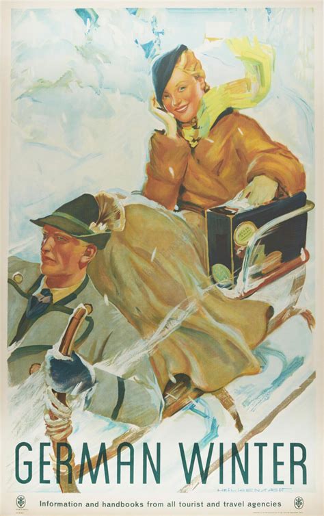 Original Travel Poster 'German Winter' by Heiligenstad, 1930's ...