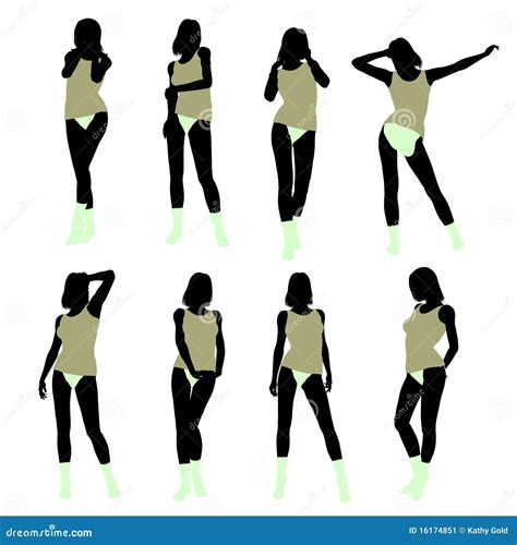 Stock Image Woman Lingerie Silhouette Image