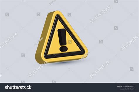 Illustration Realistic Vector Yellow Warning Sign Stock Vector (Royalty ...