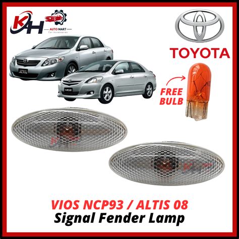 Toyota Vios Ncp Altis Signal Light Side Fender Lamp V Bulb