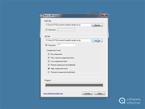 RAR To ZIP Converter Demonstration YouTube