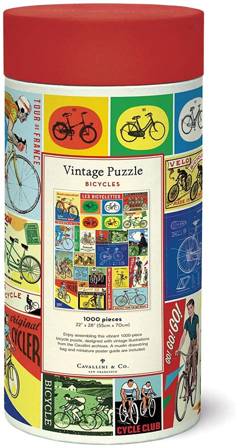 Cavallini & Co Vintage Puzzle Bicycles 1000 Piece Jigsaw Puzzle