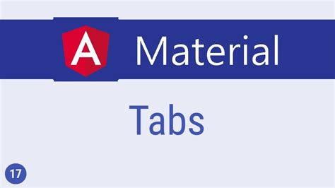 Angular Material Tutorial 17 Tabs YouTube