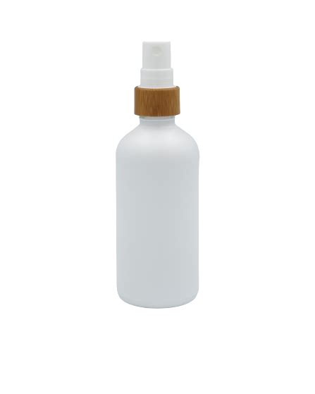 100ml Matte White Glass Bottles Bamboo Atomisers Pack Of 140 Rapid Labs