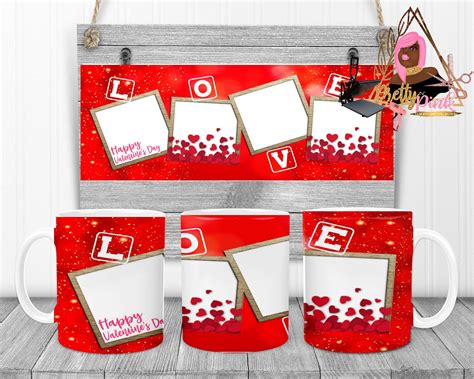 Valentines Day Mug Sublimation 11oz Coffee Mug Png Files Sublimation Template Jpeg Mug Wrap