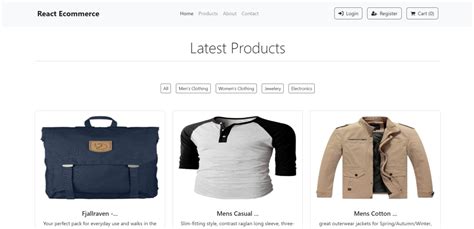 Modern Ecommerce Website Made With Reactjs Framework Therichpost