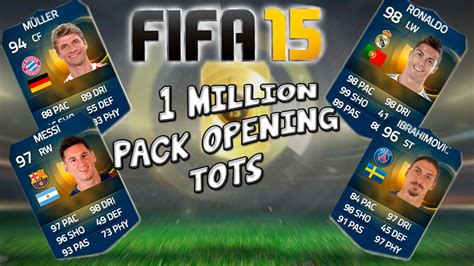 FIFA 15 UT 1 MILLION COINS PACK OPENING TOTS YouTube