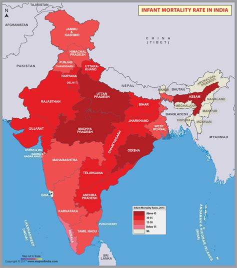 Infant Mortality Rate in India Map