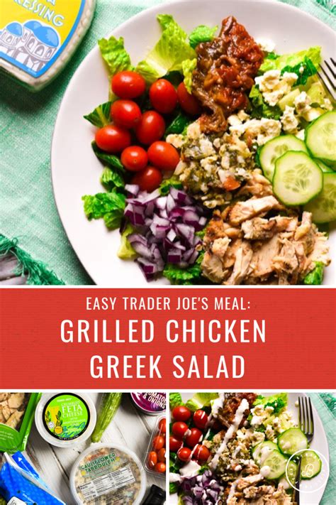 Easy Trader Joes Meal Grilled Chicken Greek Salad Recipe Greek