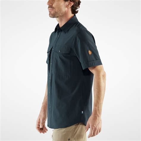 Fjällräven Mens Abisko Trekking Shirt Ss Dark Navy Buy Fjällräven