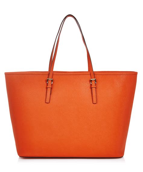 Discount Orange Saffiano Leather Tote Bag Secretsales