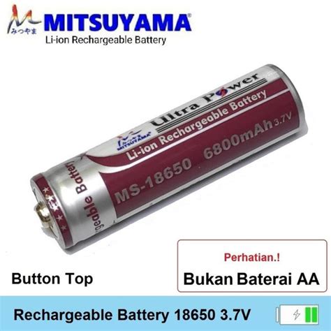 Jual Baterai Ms 18650 6800mah 37v Li Ion Rechargeable Mitsuyama Di