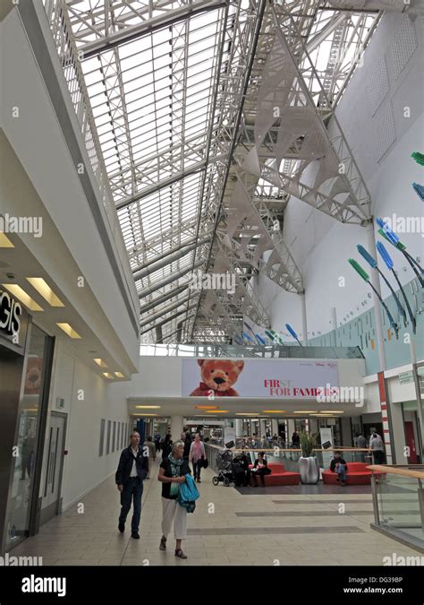 Interior Of St Enoch Shopping Retail Shopping Centre Glasgow Stock