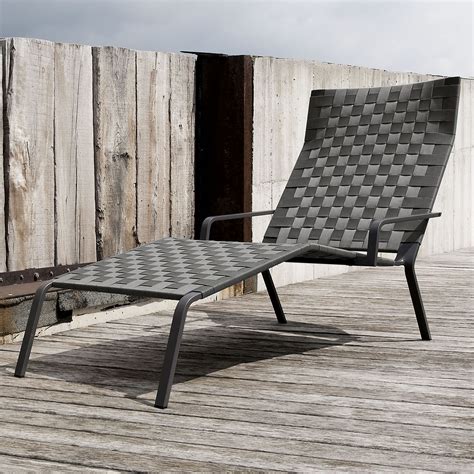 Moderne Sonnenliege Rest Kristalia Stoff Polyester Aluminium