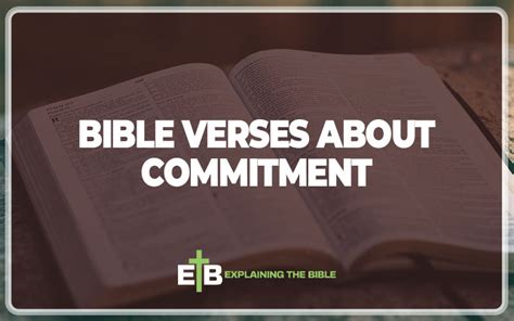 30 Important Bible Verses About Commitment - Explaining The Bible