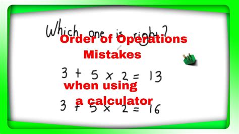 Order of operations mistakes on standard calculator - YouTube