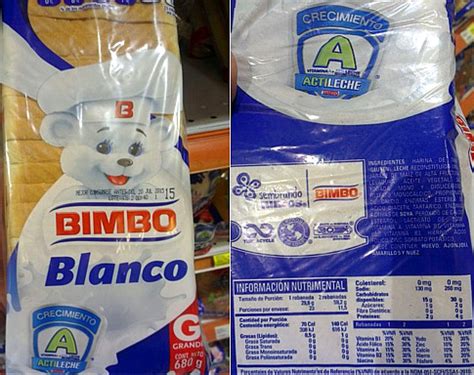 Objetado Multa Extracto Pan Bimbo Etiqueta Nutrimental Agricultura