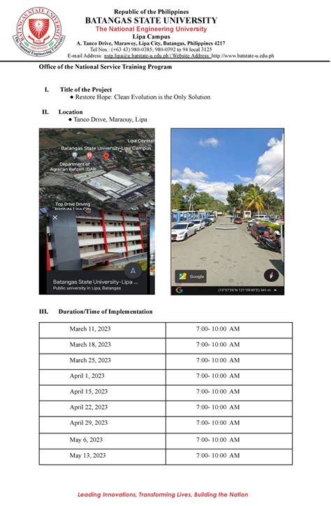 Project Proposal Updated BATANGAS STATE UNIVERSITY The National