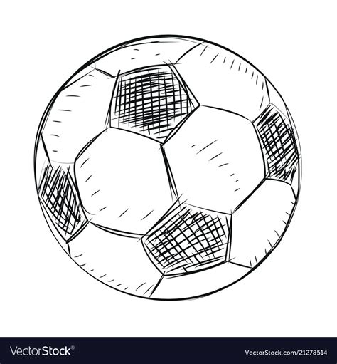 Soccer ball sketch Royalty Free Vector Image - VectorStock