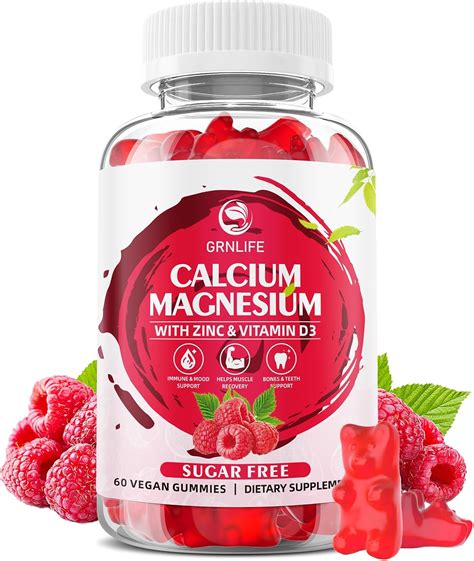 Amazon Calcium Magnesium Zinc Gummies With Vitamin D3 Sugar Free