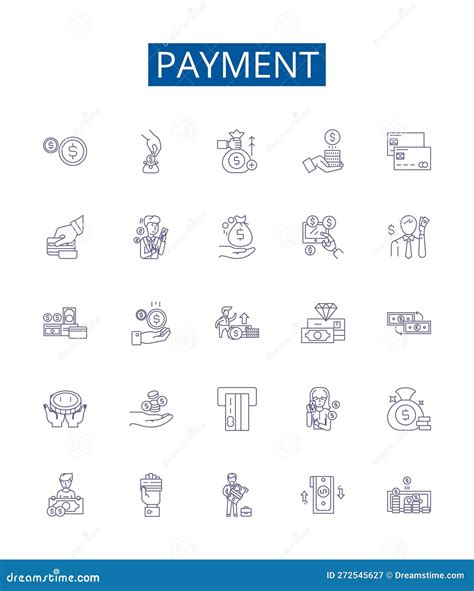 Payment Line Icons Signs Set Design Collection Of Payment Remittance