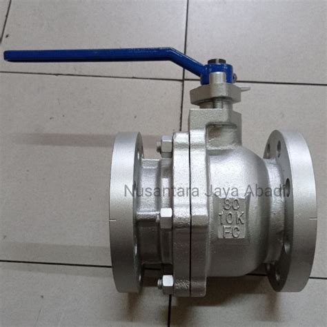 Jual Ball Valve Stop Kran Cast Iron Carbon Steel Besi Ci Cs Flange Jis