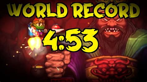 WR Spelunky No Teleporter Haunted Max Hell Speedrun 4 53 Reaction