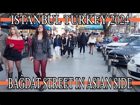 Istanbul Turkey 2024 Bağdat Caddesi 10 March Walking Tour 4K UHD