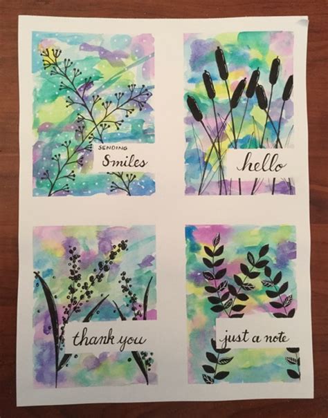 fringe crafts easy watercolor cards