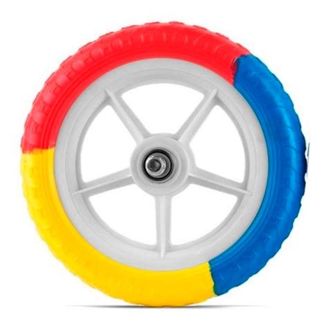 Roda Bike Infantil Aro 12 Tras Nylon Pneu Eva Colorida Unid