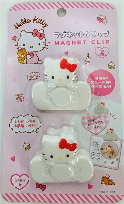 Hello Kitty Fridge Magnet Clip Pack Of 2 Amazonde Home And Kitchen